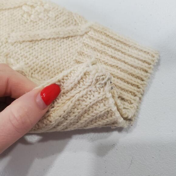 Colonial Concepts Sweater Mens Large Fisherman Wool Button Cardigan New Zealand - Picture 6 of 9